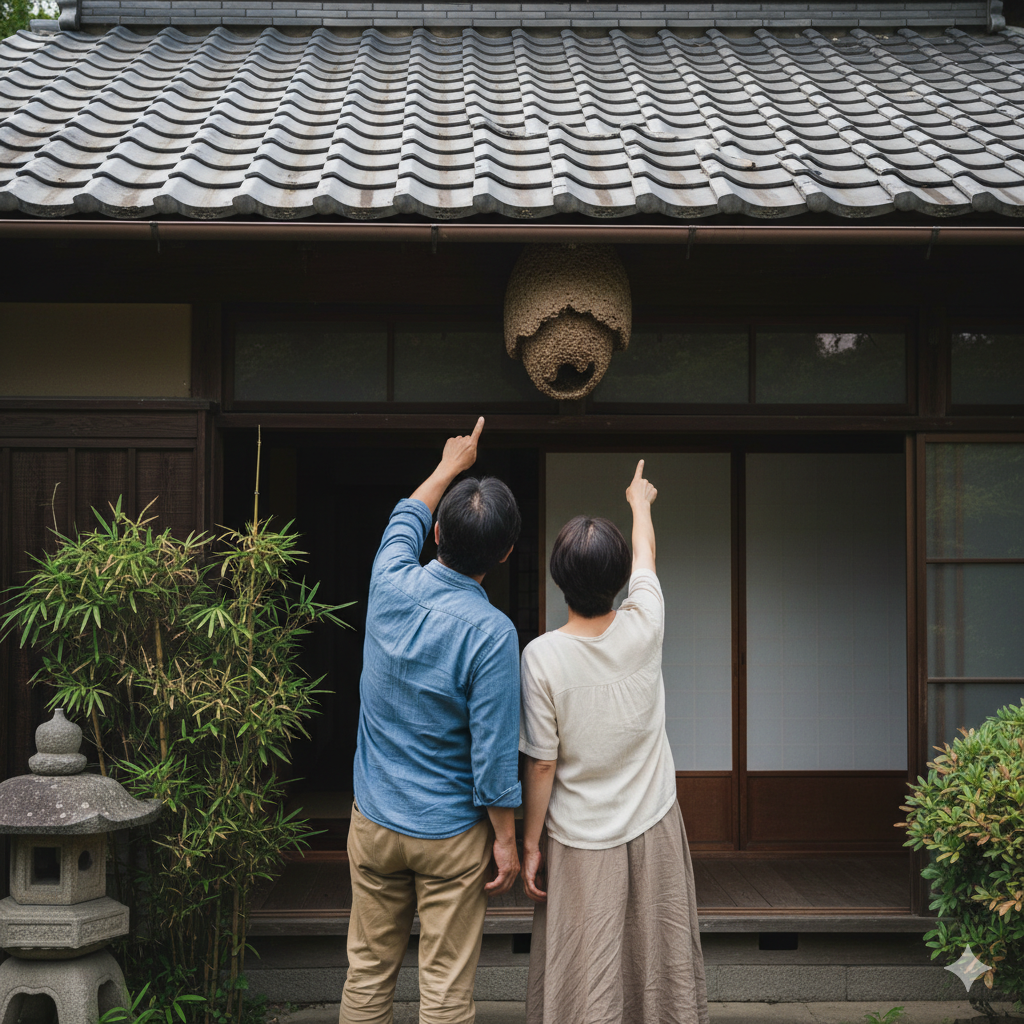 不安そうに天井を見上げるご家族